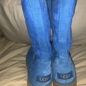 WOMENS 6.5 UGG AUSTRALIA AIMEE SUEDE BOOT BLUE stlye#1013428